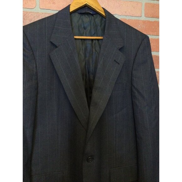 Vintage Burberry Burberrys Mens Blazer Jacket Pure Wool Vented 2 Button 38 - Picture 2 of 8